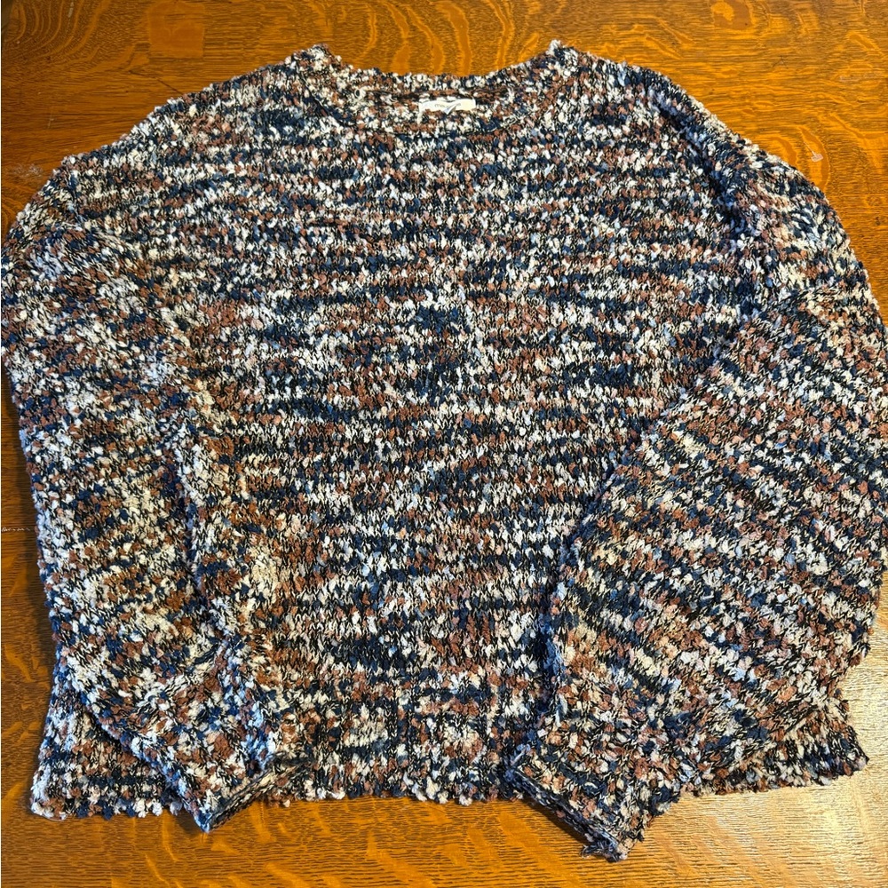 Maurices Brown and Blue Knit Sweater